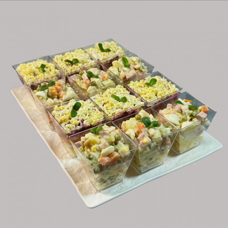 Асорті міні салатка Олів'є та Шуба