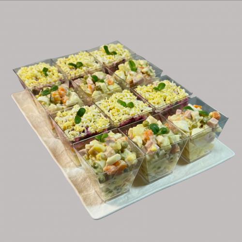 Асорті міні салатка Олів'є та Шуба